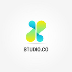 Abstract dynamic fluid logo sign symbol icon vector