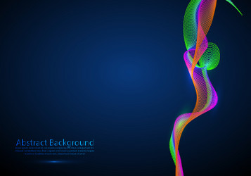 Abstract shiny glowinng color wave design element vector