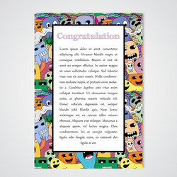 graphic design template document with abstract vector image