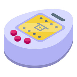 portable game console showing loading screen vector image