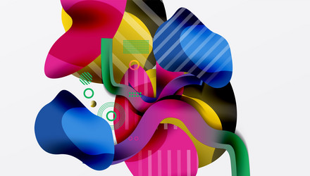 vibrant abstract background overlapping shapes vector image