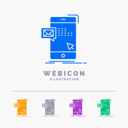 Bulk dialog instant mail message 5 color glyph vector