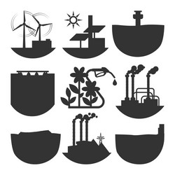 Alternative energy source solar panels Royalty Free Vector