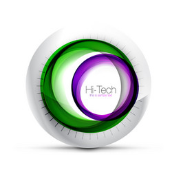 digital techno sphere web banner button or icon vector image