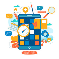 mobile application development process vector image