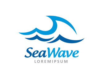 sea wave logo symbol or icon template Vector Image