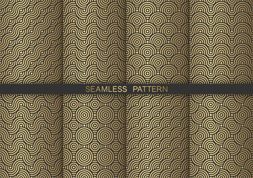 set of seamless patterns with overlap stripe vector image