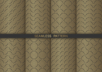 Set of seamless patterns with overlap stripe vector