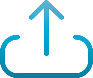 upload data user interface blue gradient vector image