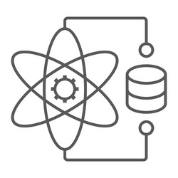 data science thin line icon and analytics vector image