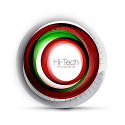 digital techno sphere web banner button or icon vector image