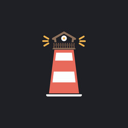 lighthouse computer symbol vector image