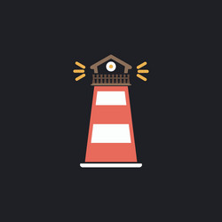 Lighthouse computer symbol vector