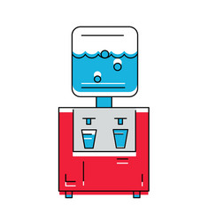 Water cooler icon line style vector