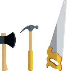 Construction tools set on white background Vector Image