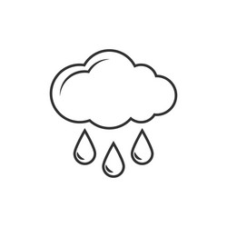Rain cloud hand drawn outline doodle icon Vector Image