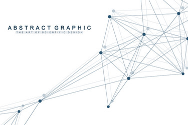 geometric abstract background with connected line vector image