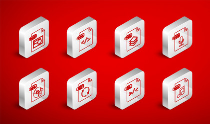 set line wav file document html psd ogg xsl vector image