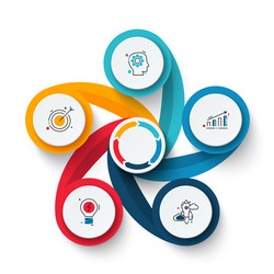 Infographic circular template with 5 options Vector Image