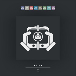 notepad web communication vector image