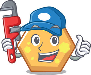 Plumber Mascot Cartoon Vector Image