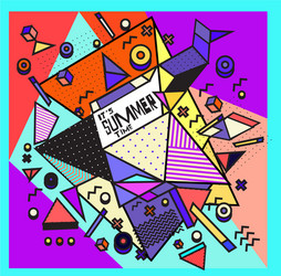 triangle geometric forms for summer design event vector