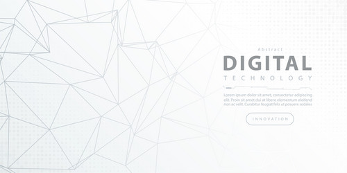 digital technology futuristic data white tech ai vector