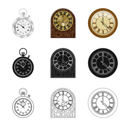 isolated object of clock and time symbol vector image
