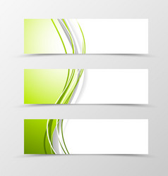 Set of header banner dynamic design vector