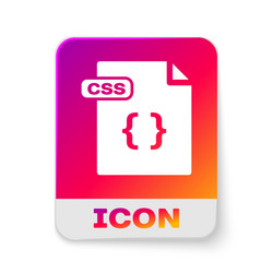 white css file document download button icon vector image