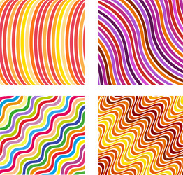 abstract color wavy background line pattern vector image