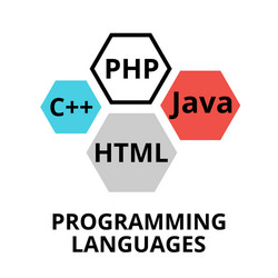 concept programming languages icon vector