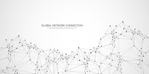 global network connection idea template abstract vector image