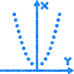 parabole plot grainy texture icon vector image