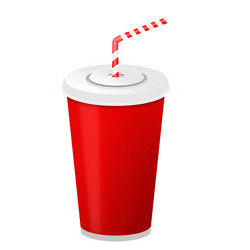 Stylized soda or cola in paper cup Royalty Free Vector Image
