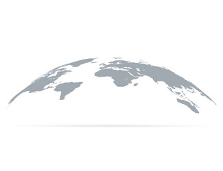 World map with shadow Royalty Free Vector Image