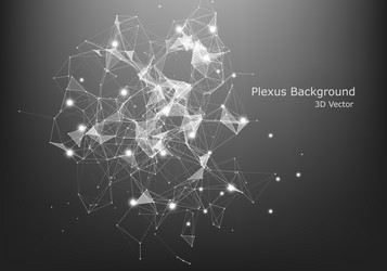 abstract particles and lines plexus effect vector image