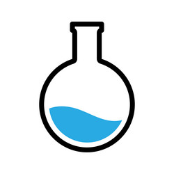 Flask lab icon design template isolated vector