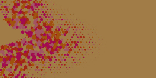 geometric multi size hexagon with color vector