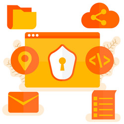internet protection user interface data vector image