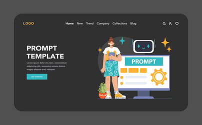 prompt-engineers writing a command to artificial vector image