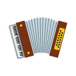 Retro accordion icon vector