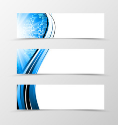 set of header banner dynamic futuristic design vector image