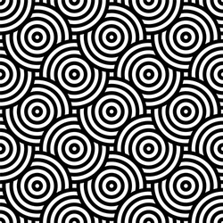 Black and white op art design seamless pattern Vector Image