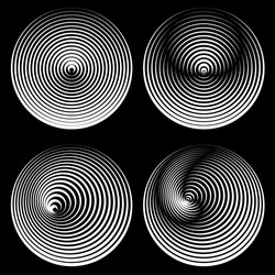 set round elements from lines vector image