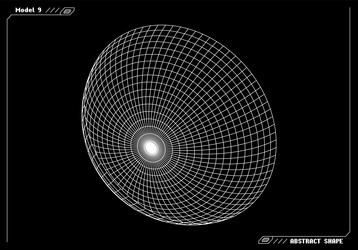 abstract 3d wireframe shape or basic element vector image