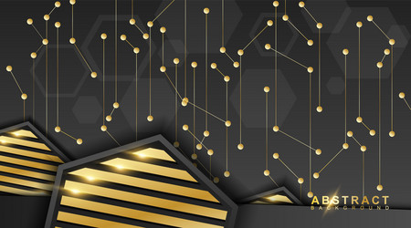 abstract lines and dots are connected background vector image