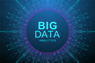 Big Data Network Visualization vector image