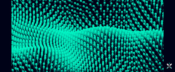 wavy surface with dynamic effect molecular vector image