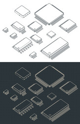 integrated circuits packages surface mount vector